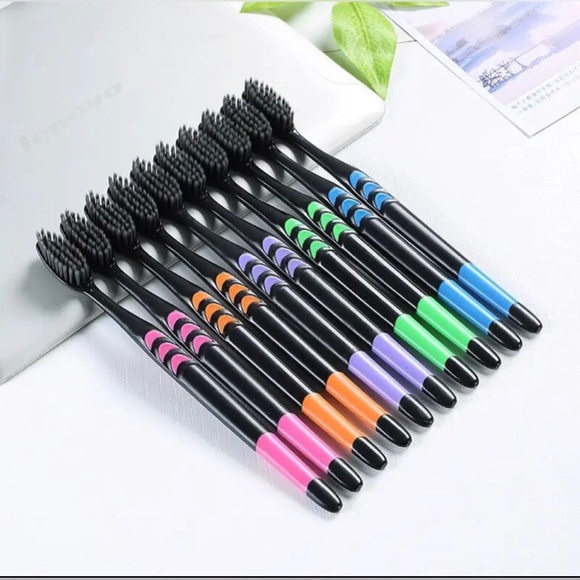 Soft Bristle Toothbrush Adult Bamboo Charcoal Household Fine Hair Antibacterial - Picture 4 of 7